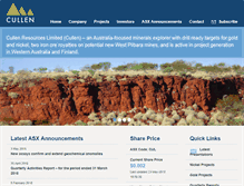 Tablet Screenshot of cullenresources.com.au